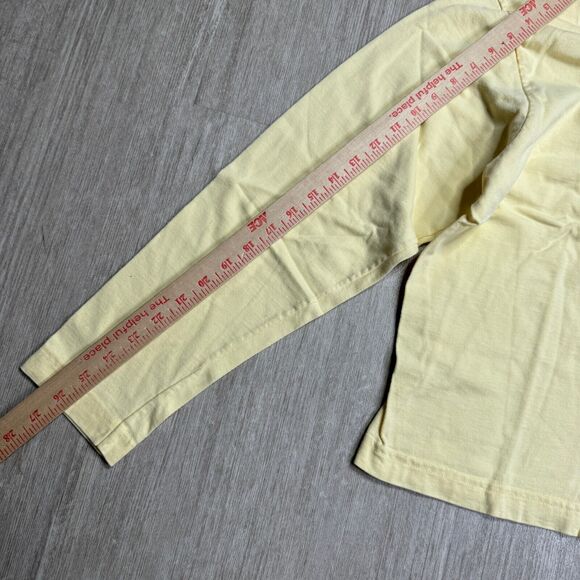 Vintage 90s Womens Button Up Beach Shirt Taste Buds USA Yellow Sandals - Picture 7 of 8